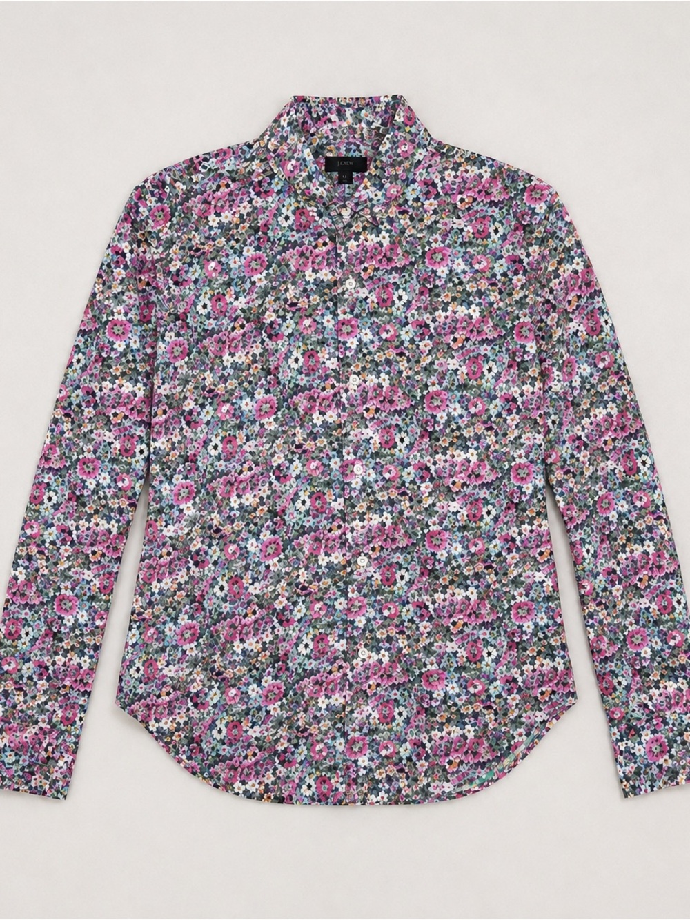 Grand Frank Stockholm Multi Floral Rose Print Dress Shirt Mens Size 15.5 Slim